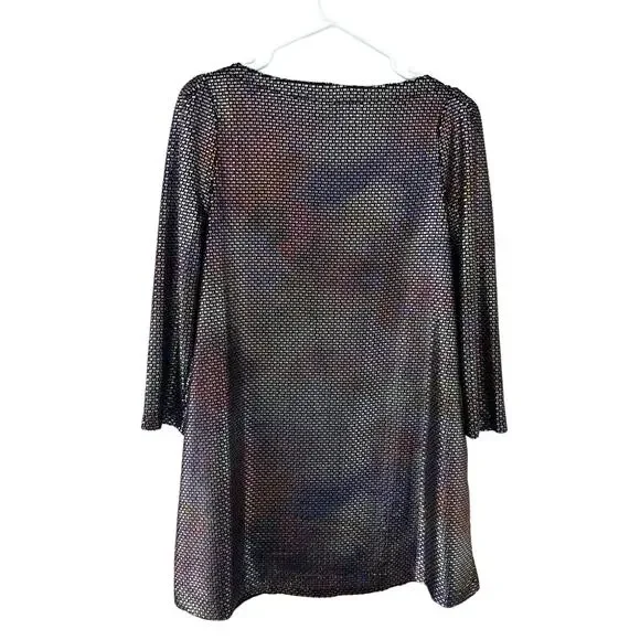 Free People Diamonds Are Forever Shimmer Metallic Mod Shift Cocktail Party Dress - Picture 12 of 12